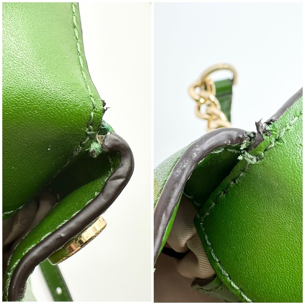 Michael Kors Mott Medium Leather Satchel 30S8GOXS2L True Green - Picture 16 of 16